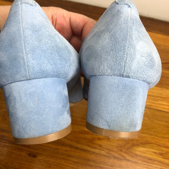 Jeffrey Campbell Baby Blue Suede Bitsie Pumps Heel Size 7.5 - Picture 4 of 10
